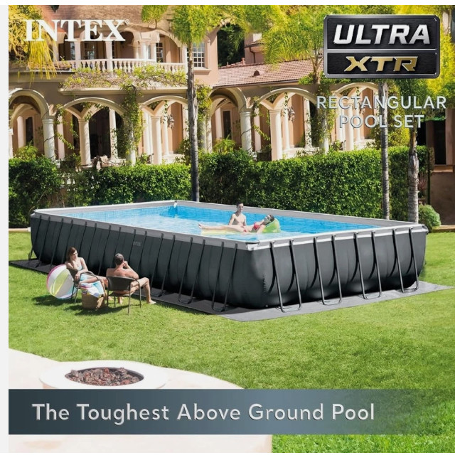 OEM Intex POOL COVER For 16'x32'x52" Rectangular Ultra Xtr Frame Pool 26373EH gallery