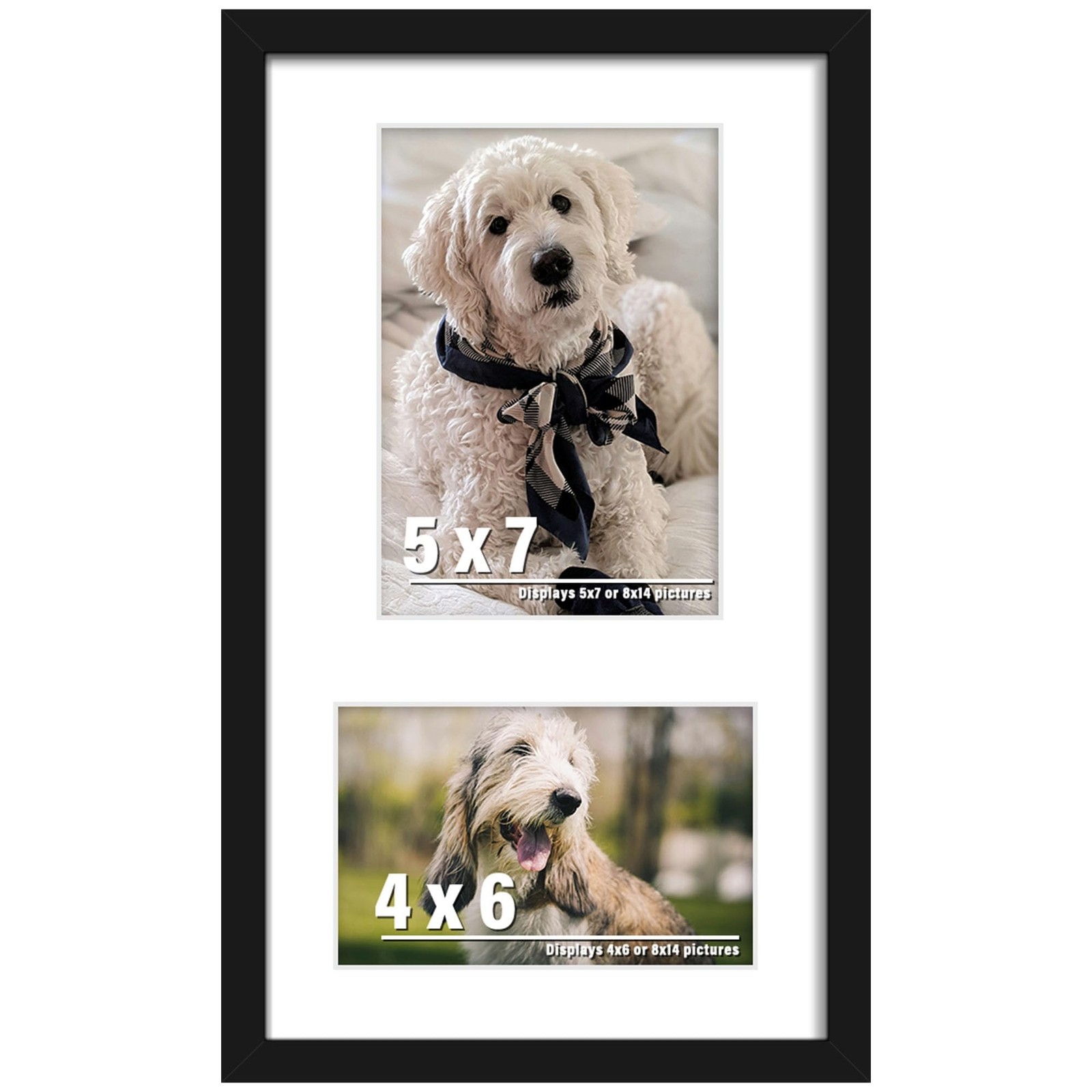 8x14 Picture Frame Collage Display 4x6 and 5x7 Photos for Available Horizonta... gallery