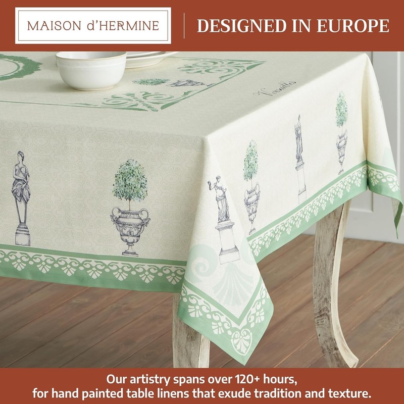 Elegant 100% Cotton Rectangular Tablecloth 60 x 90 Inches - Perfect for Dining gallery