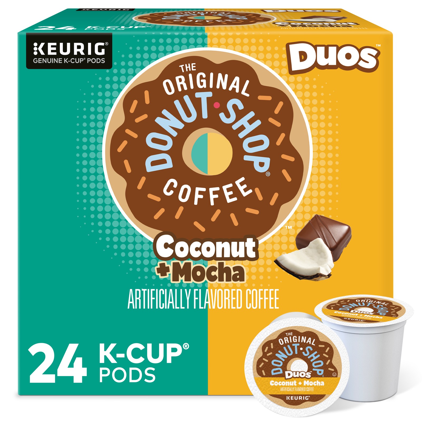 The Original Donut Shop Duos Coconut + Mocha Keurig K-Cups, Medium Roast, 24ct gallery