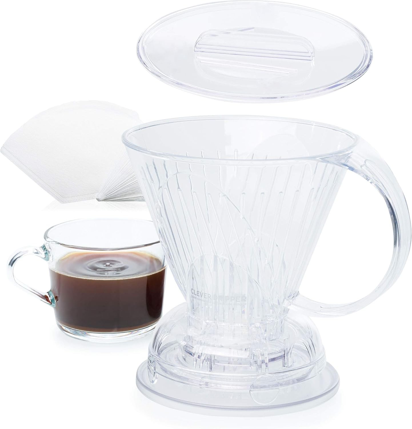 Large 18 oz| Barista's Choice| Safe Plastic|Includes 100 Filters (18 oz Large) gallery