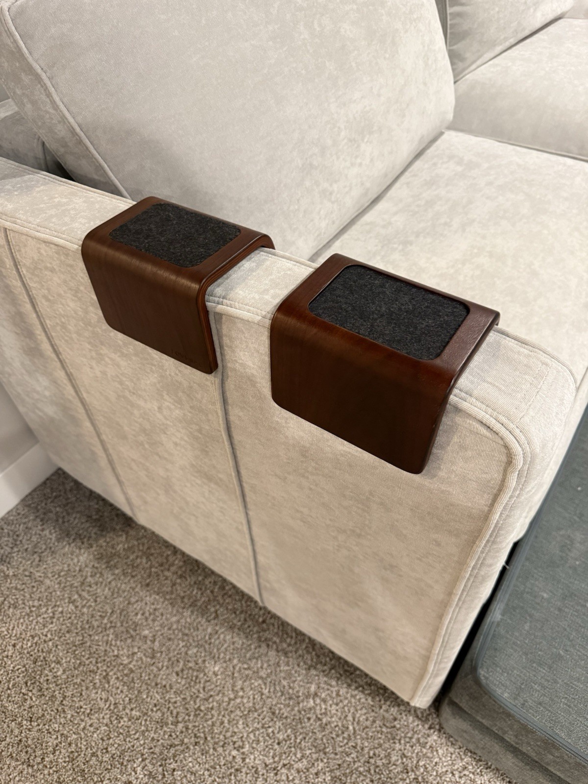 Lovesac Angled Side Coaster- Dark Walnut - Set Of 2 (Free Shipping) gallery