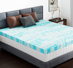 CONCETTA Full 2in Cooling Gel Memory Foam Mattress Topper CertiPUR Washable