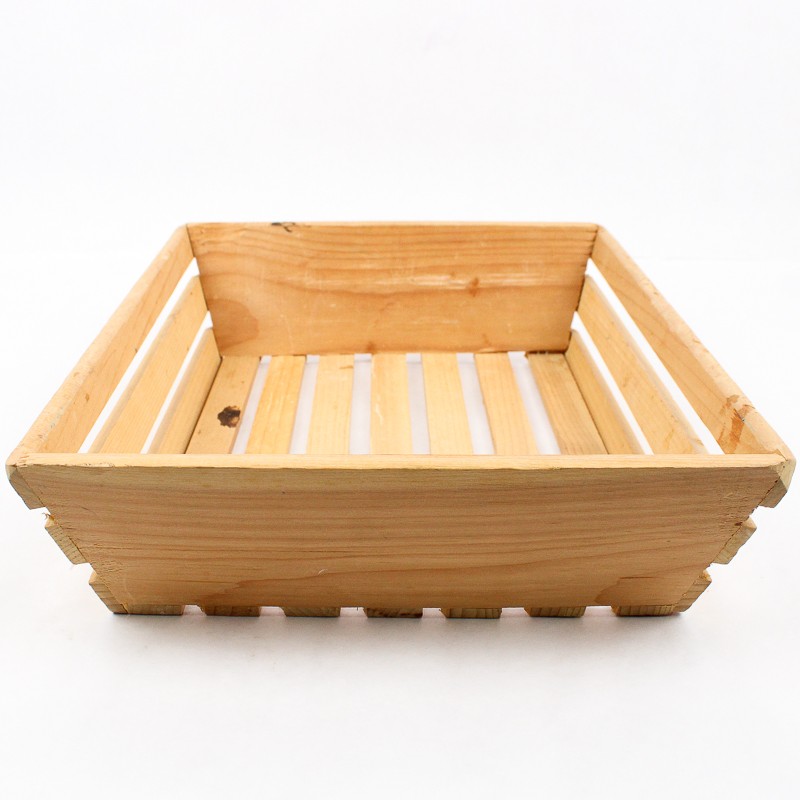 Unbranded Solid Wood Simple Plain Decorative Tray 3.25" Tall 10.5" x 14" gallery