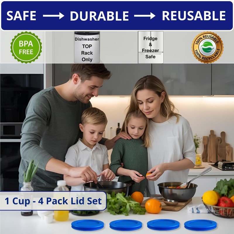 KlareWare Replacement Lids for - 1 Cup Storage Bowl Covers, BPA Free Plastic ... gallery