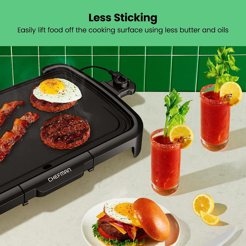 XL Electric Griddle with Removable Temperature Control, Immersible Flat Top Gril gallery