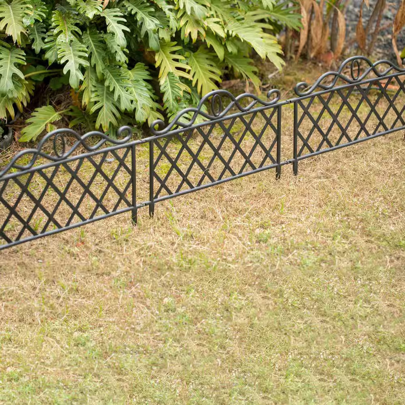 14 In. H Plastic Garden Edging Border Fence with Flower Bed Barrier (Set of 3) gallery