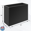 Toriexon Metal Planter Box 36” x 12” x 26”, Heavy Duty Tall Black Planter wit gallery