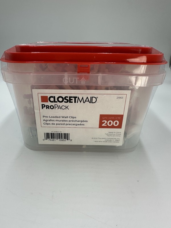 Propack Pre-Loaded Wall Clips (200-Piece) Closet Maid gallery
