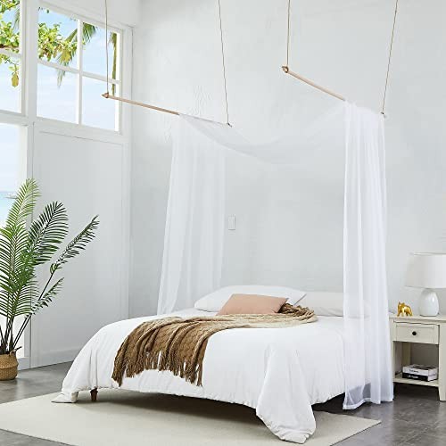 Bed Canopy Curtains in 55 x 288 Inch Size. Our 55"W x 288"L (Pack of 1) White gallery