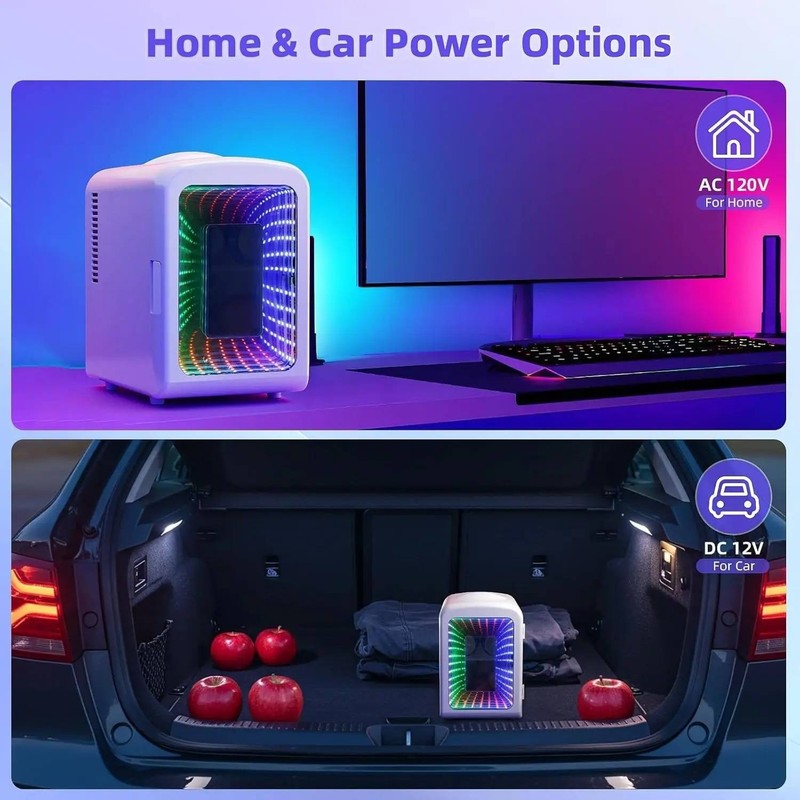 4L Mini Fridge Portable Cooler Beverages Cosmetics and food Compact refrigerator gallery