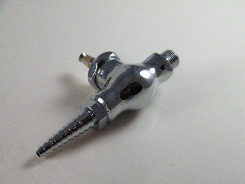 CHICAGO FAUCETS CHROME PLATED SINGLE WATER COCK VALVE 937-CP ~ NO HANDLE FLANGE gallery