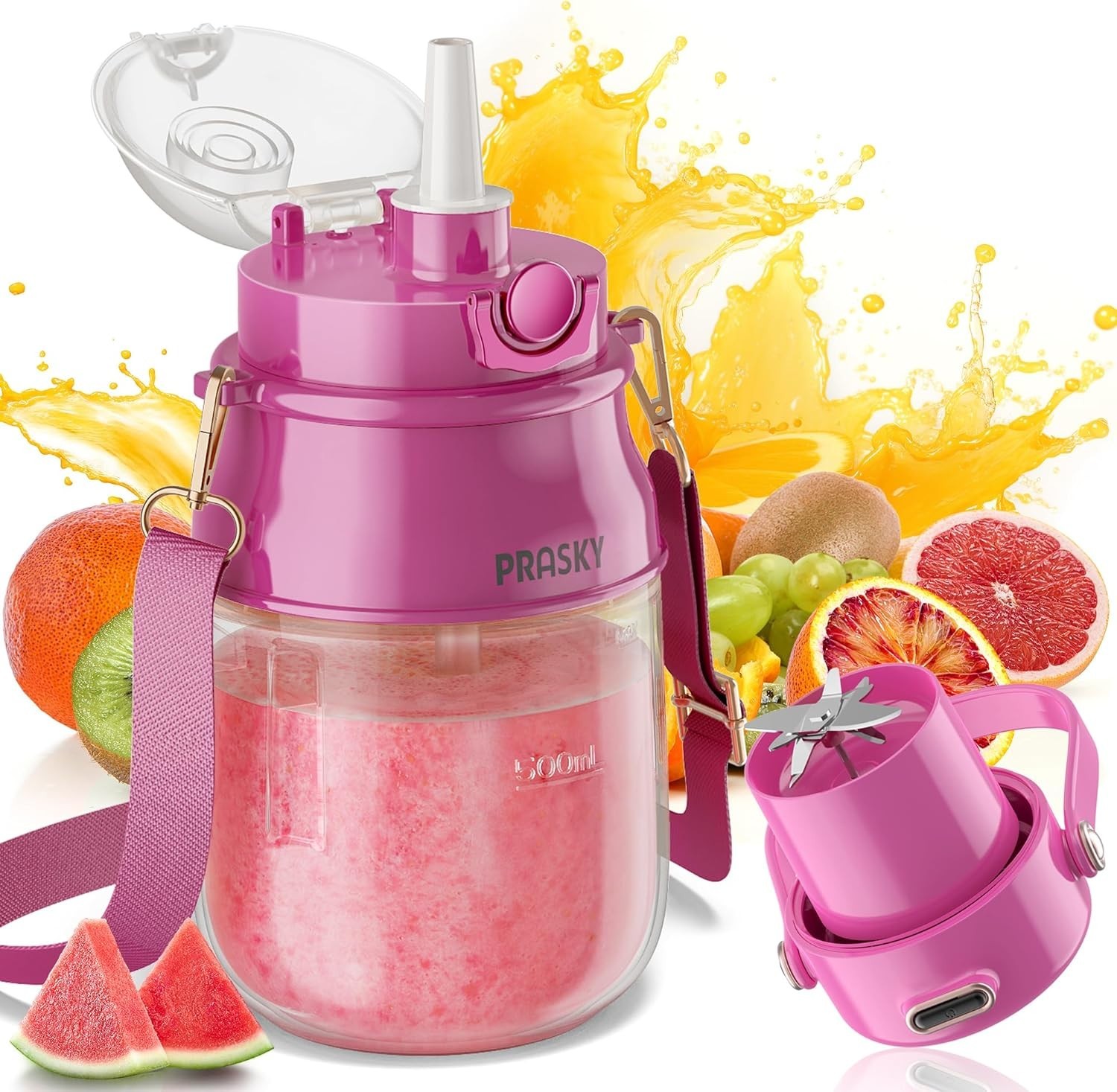 Portable Blender, Prasky Personal Blenders for Shakes and Smoothies with 27oz gallery
