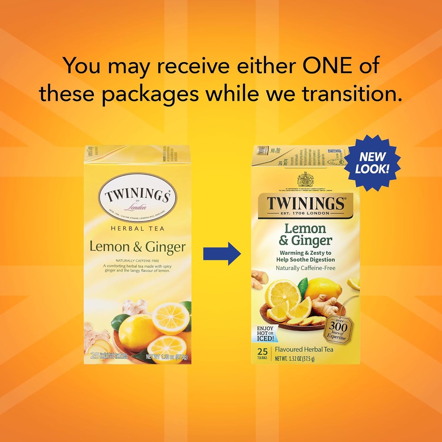 3 Pack - Twinings Lemon & Ginger Herbal Tea - 20 Count gallery