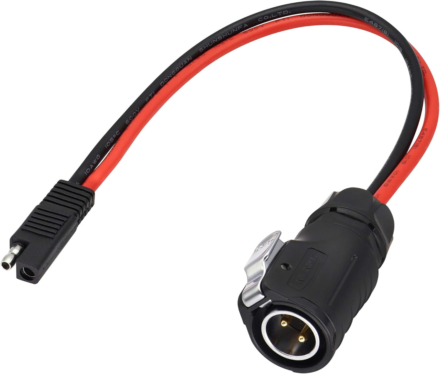 2 Pin Power Industrial Circular Connector to SAE Cable for Solar Panel Suitcase gallery