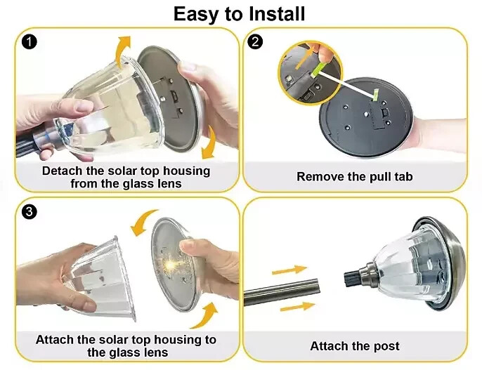 Member's Mark 5-Piece LED Solar Path Lights, Stainless Steel gallery