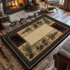 Rustic Lodge Black Bear 2x3 Area Rug, 2'2x3'3 2'2" x 3'3" (Rectangular) gallery