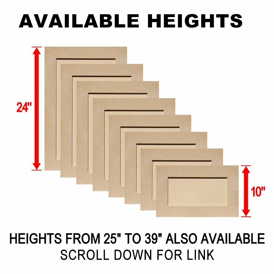 Unfinished MDF Shaker Cabinet Doors (Up to 24"H) gallery