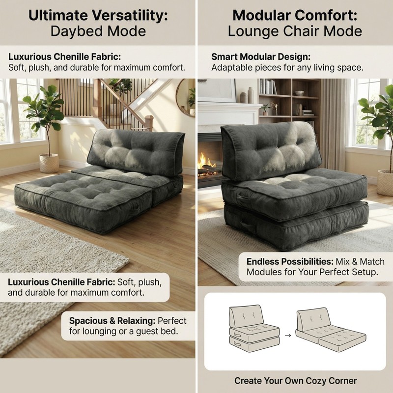 Single Folding Sofa Bed, Convertible Sleeper Chair Bed Boneless Couches Sofa gallery