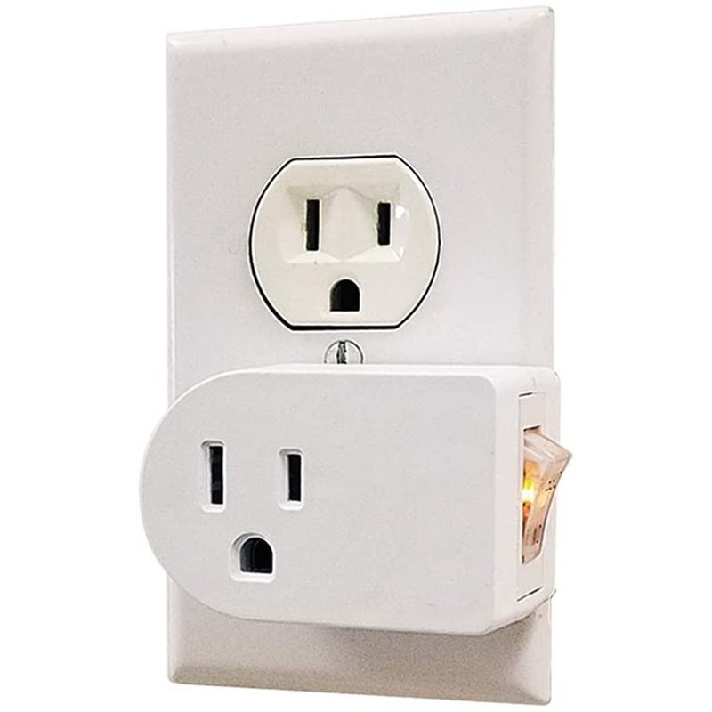 1 pc of Single 3 Prong Wall Tap Grounded Outlet On/Off Power Switch with Amber gallery
