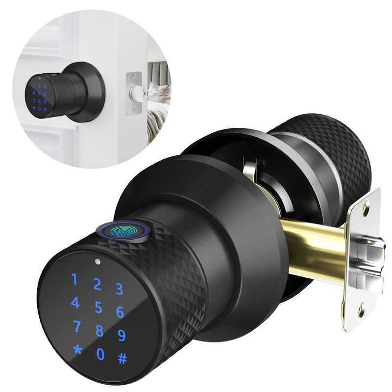 Smart Door Knob Keyless Entry Lock Electronic Touchscreen Deadbolt with Keypad gallery