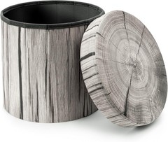 Tree Stump Stool, Storage Ottoman 15 Inch Fake Tree Stumps Log Stool Storage,
