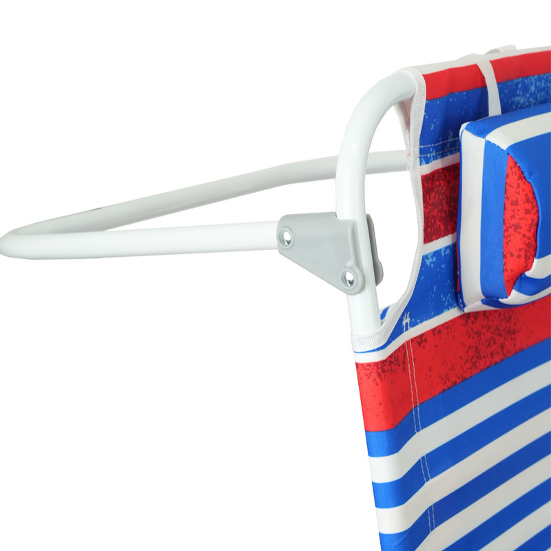 Reclining & Lay Flat Backpack Beach Chair 5 Position Chair w/ Pouch Folding gallery