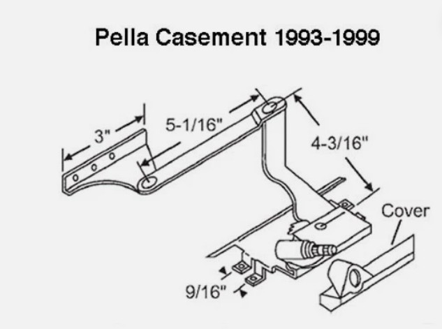 Pella Casement Roto Operator Right Hand 1991-3/2000 PART # 0CP4000 gallery