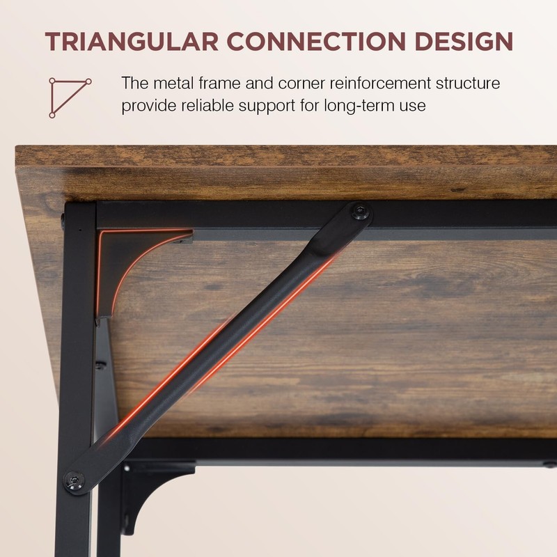 Compact & Elegant 39 Inch Computer Desk for Home Office - Adjustable Feet Design gallery