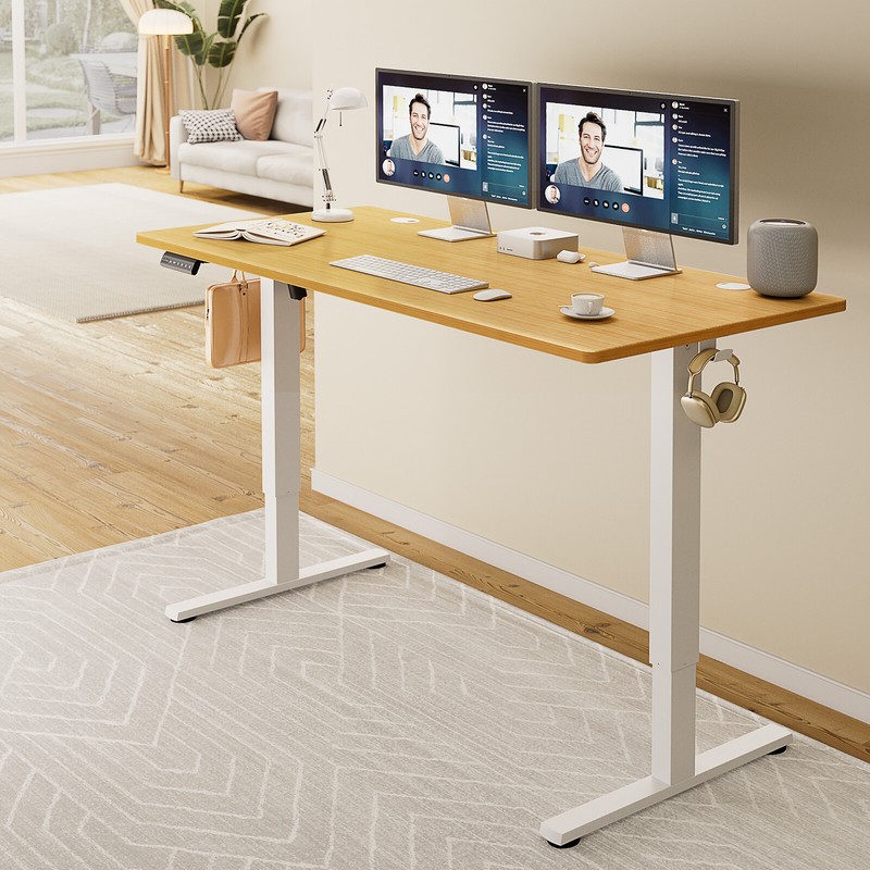 Height Adjustable Electric Standing Desk Computer Table - 40/48/55/63x24in Sizes gallery