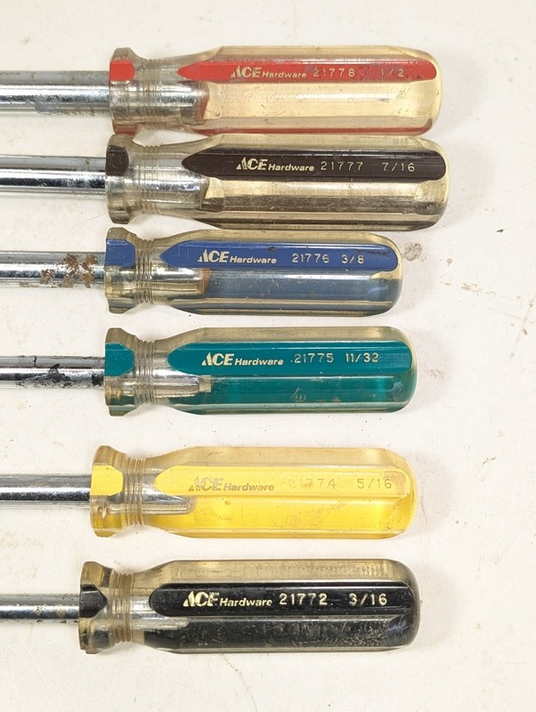 Ace Hardware Nut Driver Set 3/16" To 1/2" 21772-21778 7/16" 3/8" 11/32" 5/16" gallery