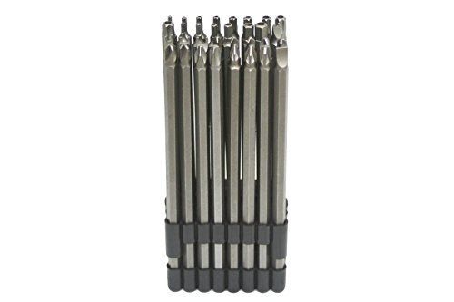32pc Extra Long Security Bit Set Tamper Proof Torx Star Tri Wing Pozi w Holder