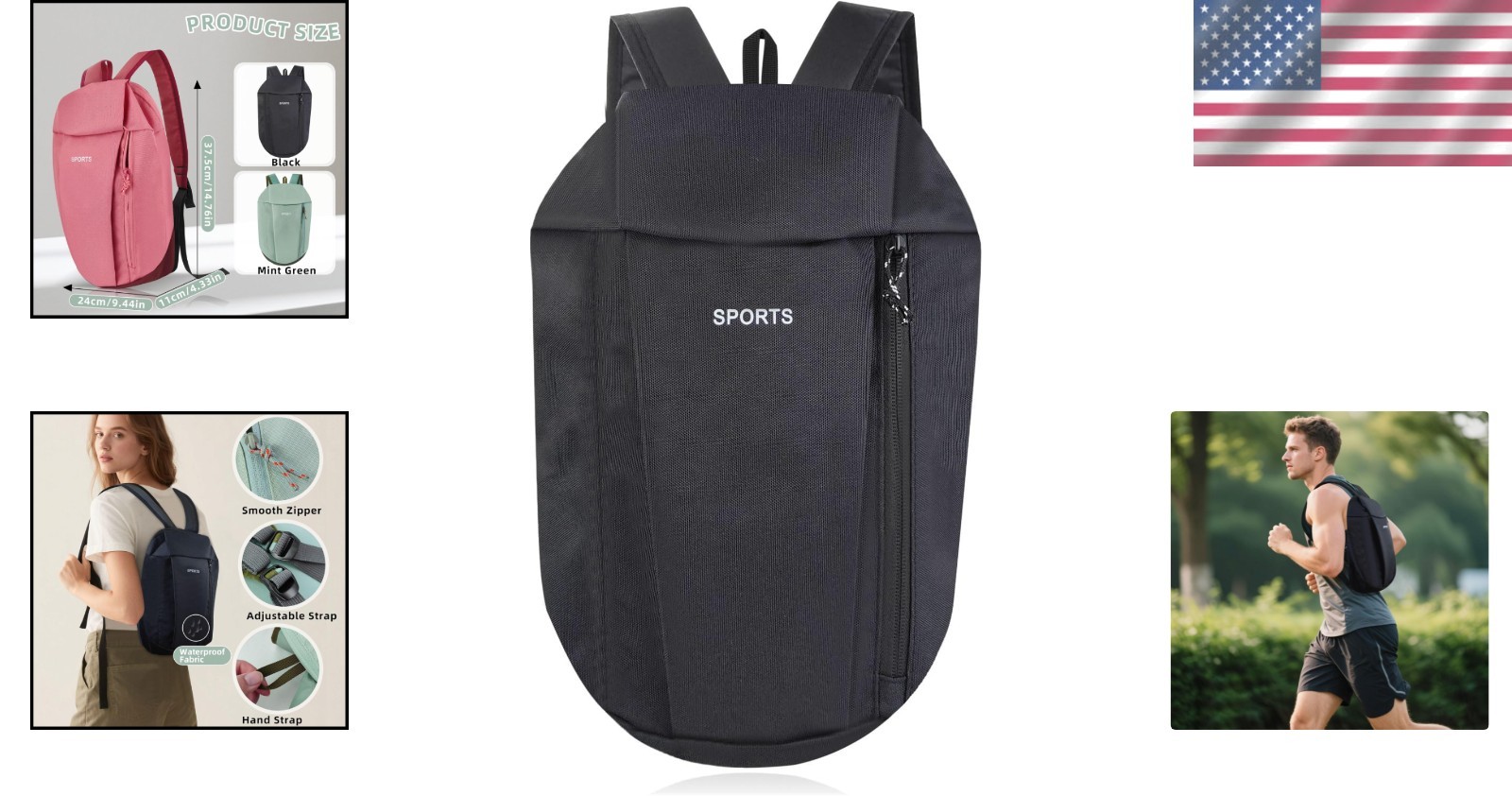 Stylish Waterproof Hiking Backpack with Adjustable Straps - Compact & Versatile 2
