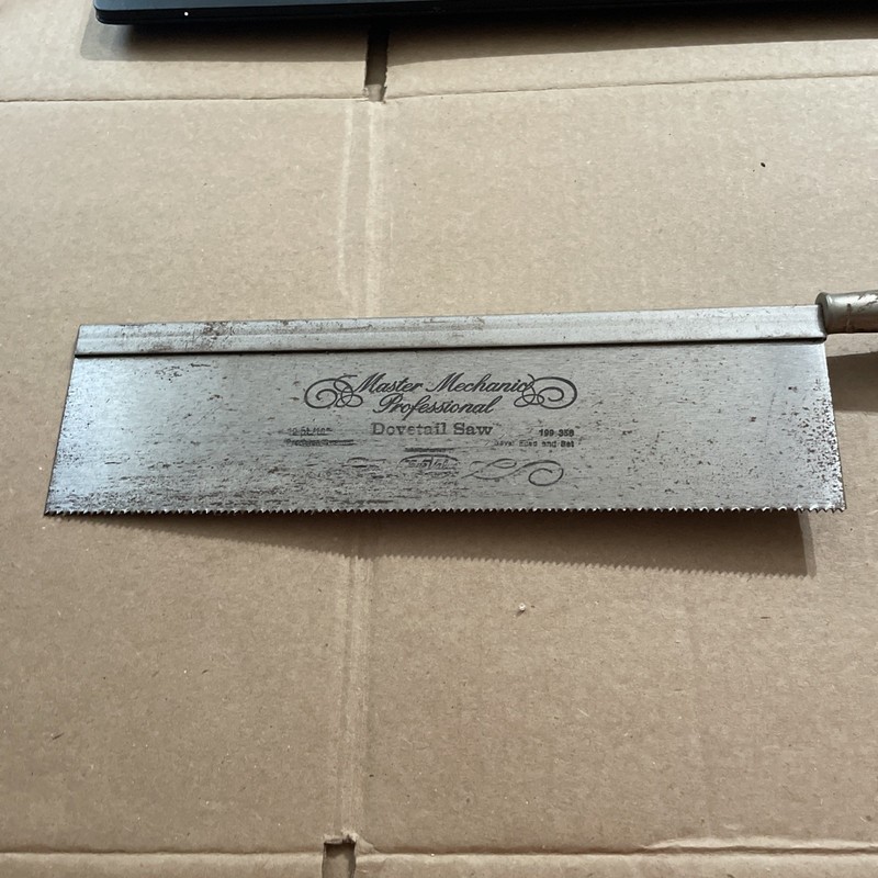 True Value Master Mechanic Dovetail Saw 12 Point 10" USED Wood Handle gallery
