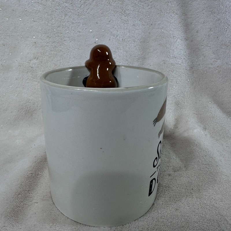 3D Sloth Coffee Mug Ceramic 17oz “Slow the Sloth Down” Novelty Cup gallery