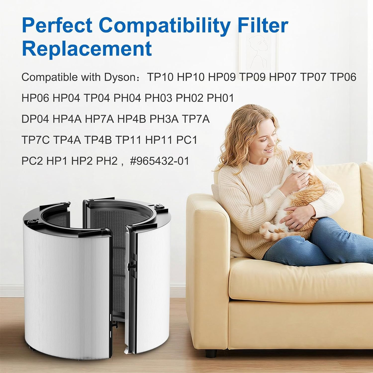360 Combi Glass HEPA + Carbon Filter Replacement For Dyson TP10 HP10 HP09 TP09 H gallery