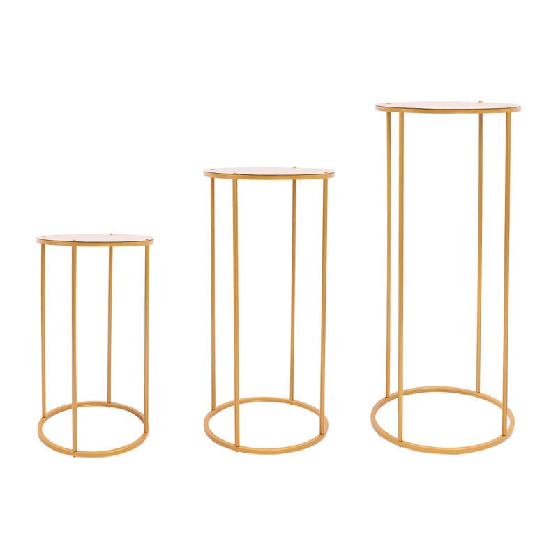 3pcs Round Flower Holders Cylindrical Wedding Flower Rack Wedding Flower Stand gallery