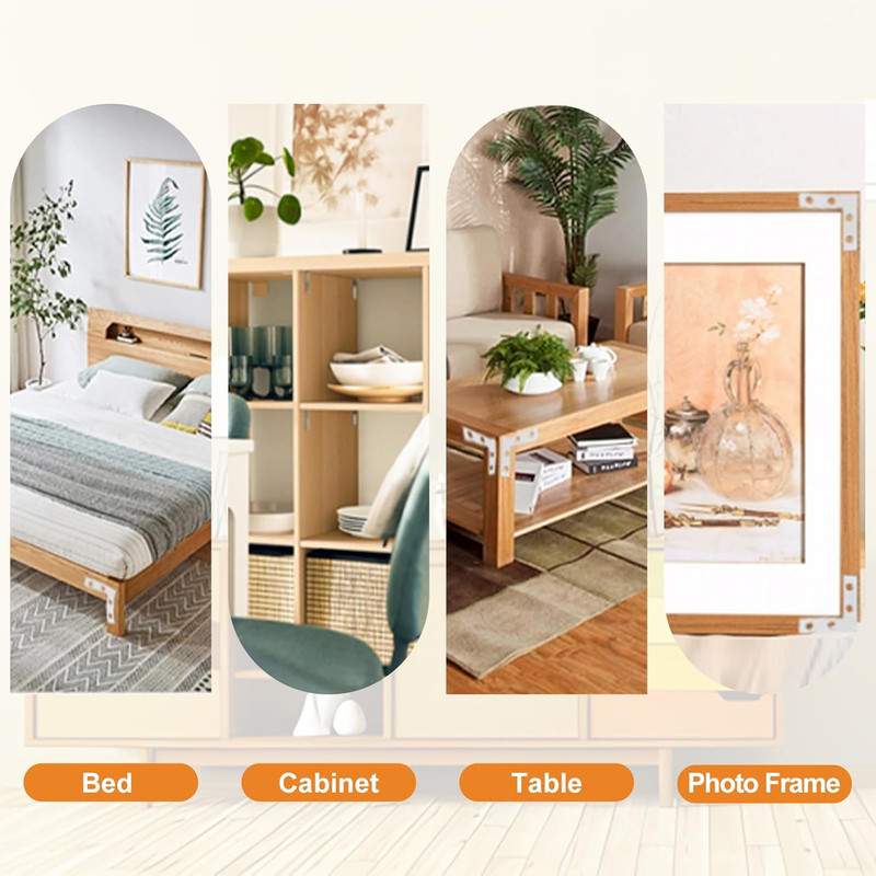 20Pcs Flat L Shape Bracket Flat Corner Brace Shelves,38x38mm Right Angle Corner gallery