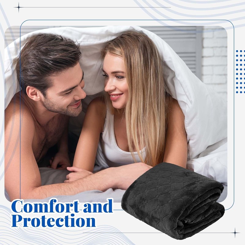 Couples Waterproof Mat Lover Reusable Stainproof Blanket Bed Sheets Black54x34" gallery
