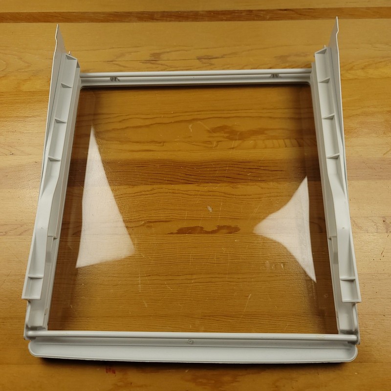Whirlpool Refrigerator Crisper Drawer Assembly Clear White Frame for GZ25FSRXYY0 gallery