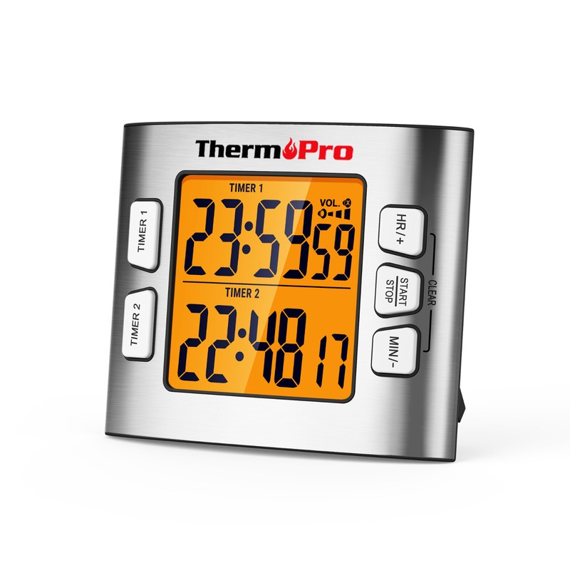 ThermoPro LCD Digital Kitchen School Timer Clock W/ Dual Countdown Stop Watches gallery