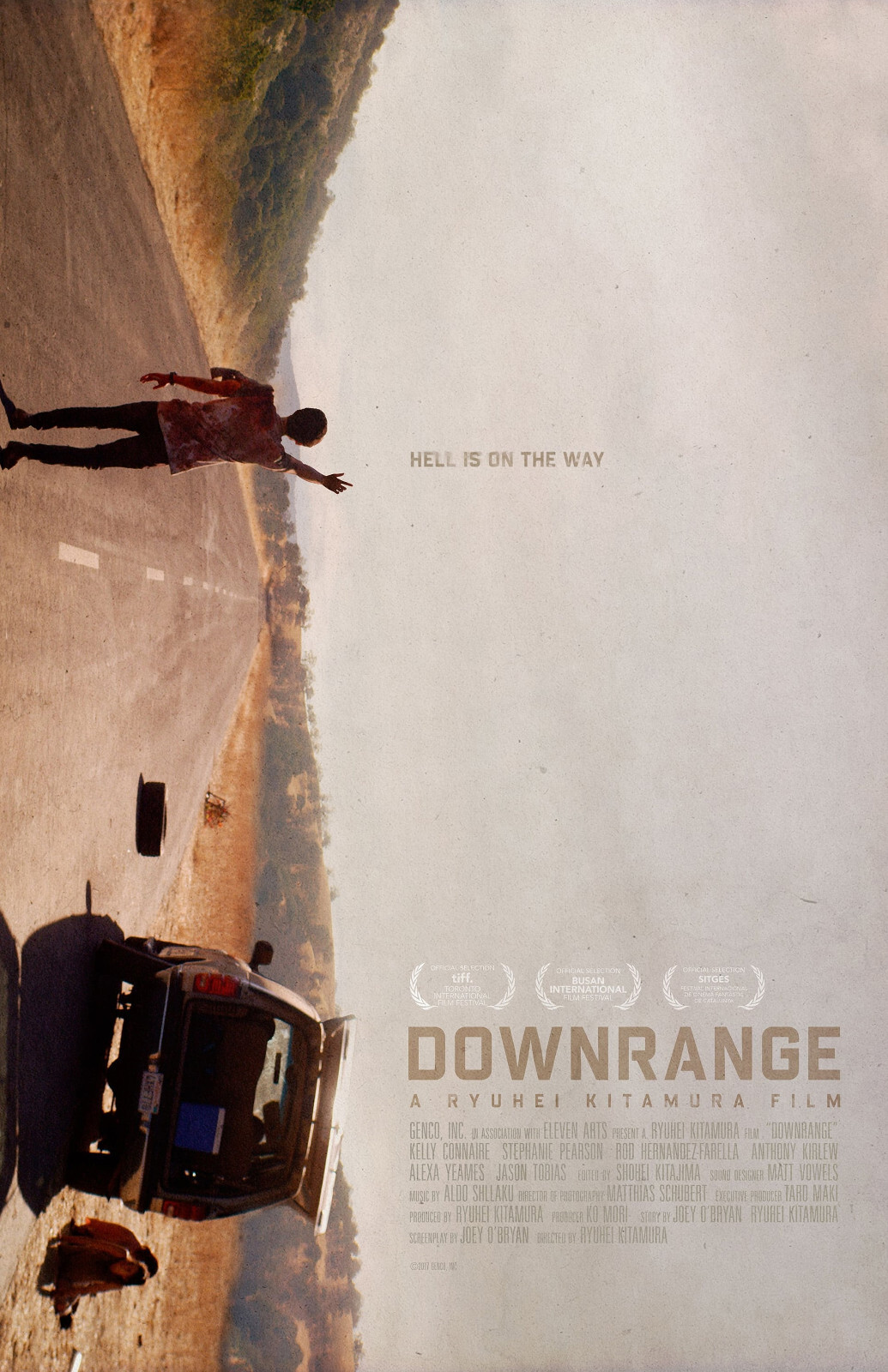 BB1225 Downrange Film By Ryuhei Kitamura 2018 Cast Movie Poster 11x17 gallery