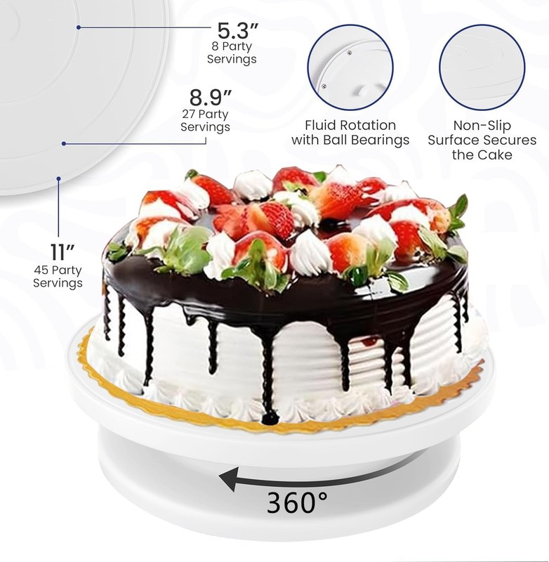540pcs Cake Decorating Kit Baking Supplies with Springform Pans Turntable Icing gallery