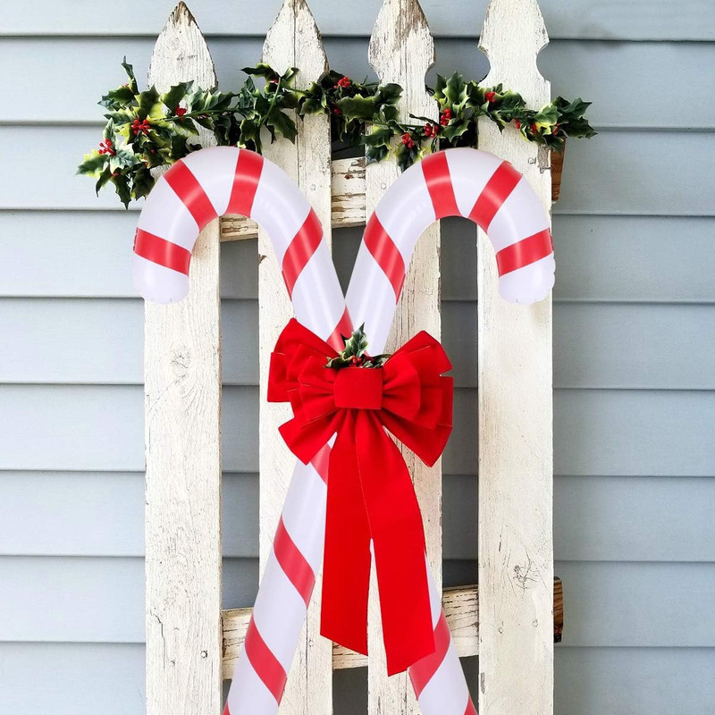 3Pcs 35 Inch Inflatable Christmas Candy Cane for Christmas Decorations, Outdoor gallery