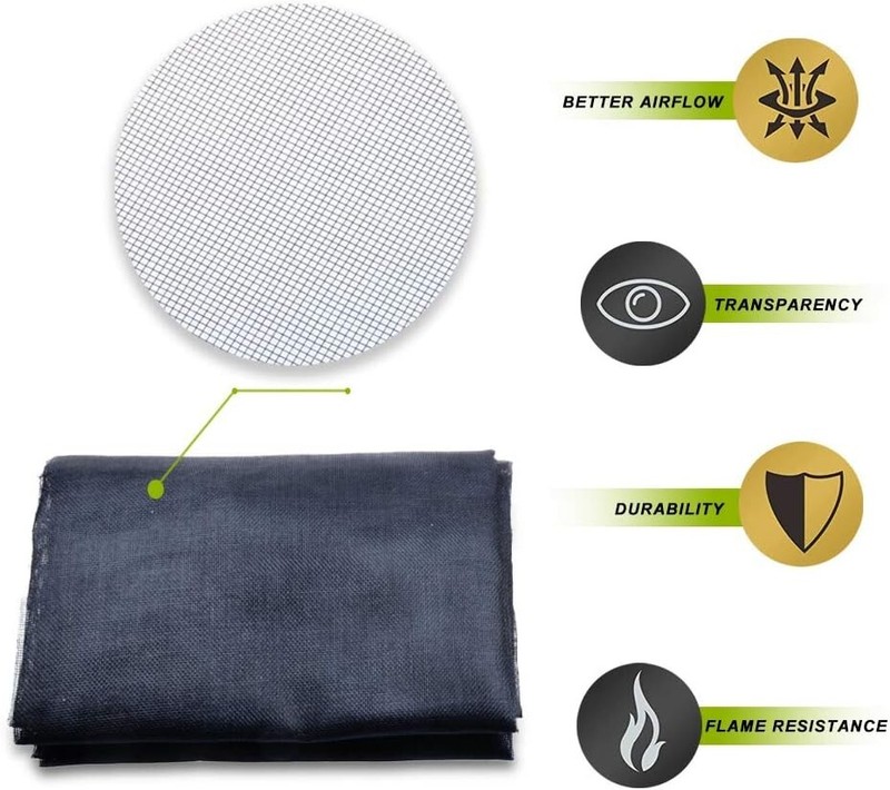 9x7 FT Garage Screen Door - Self-Sealing Fiberglass Mesh with Gravity Sticks gallery