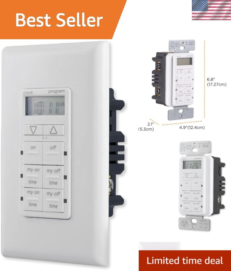 Energy-Saving In-Wall Timer: 4 Programmable Buttons for Smart Lighting Control gallery