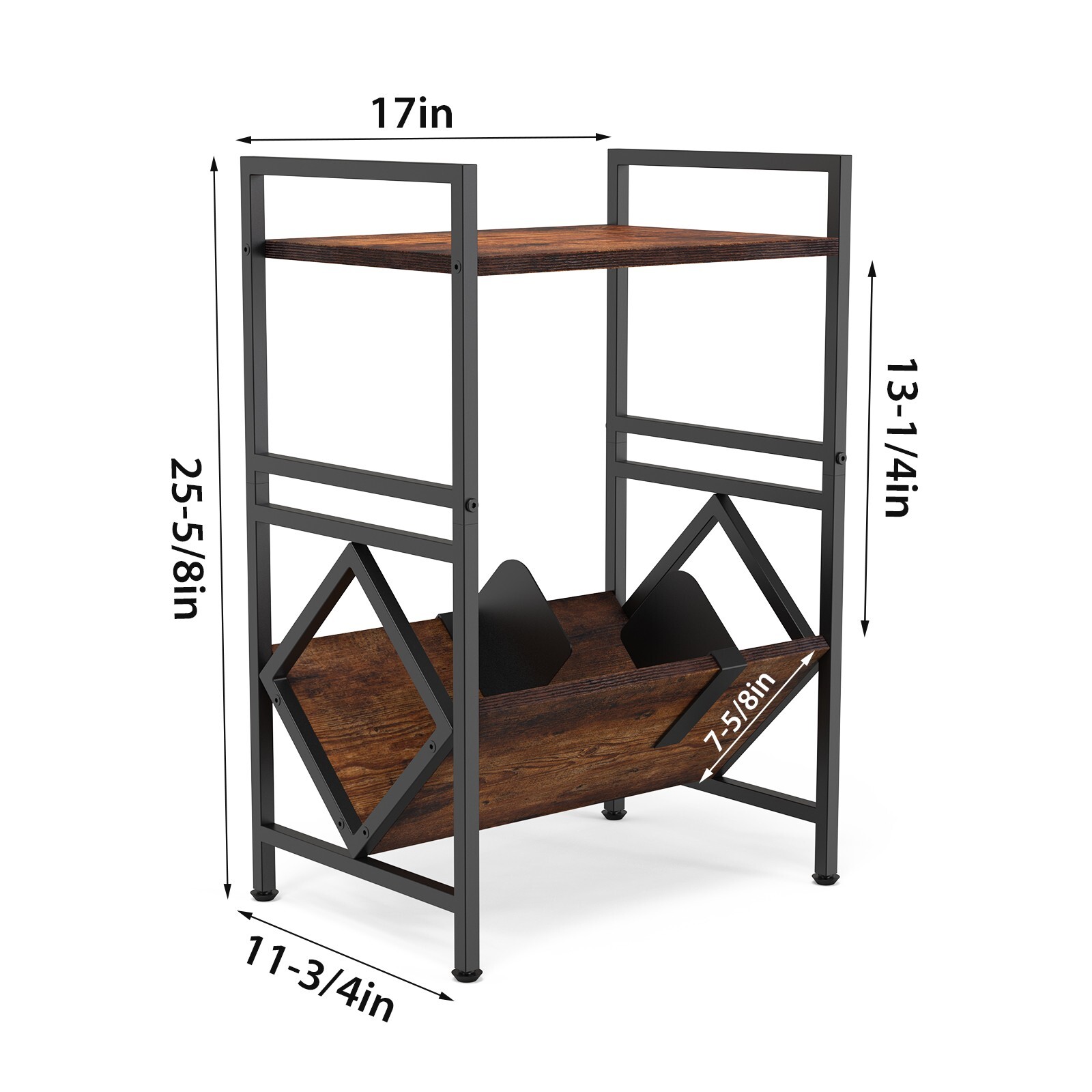 CD/VCD Storage Rack Tower Stand - Easy to Assemble - Great Value - Dark Walnut gallery