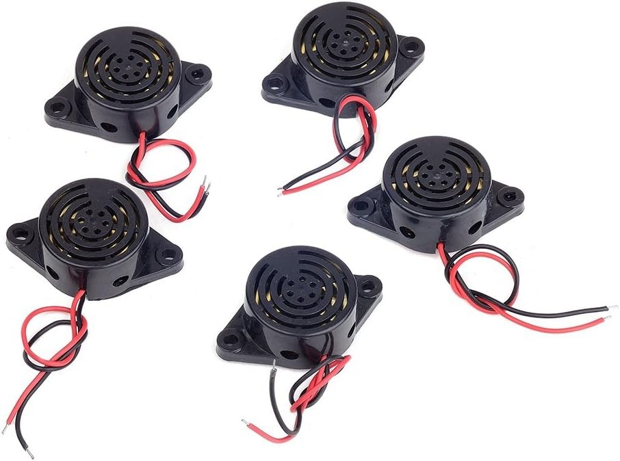 5Pcs SFM-27 DC 3-24V Electronic Buzzer Alarm Sounder Continuous Sound Black gallery