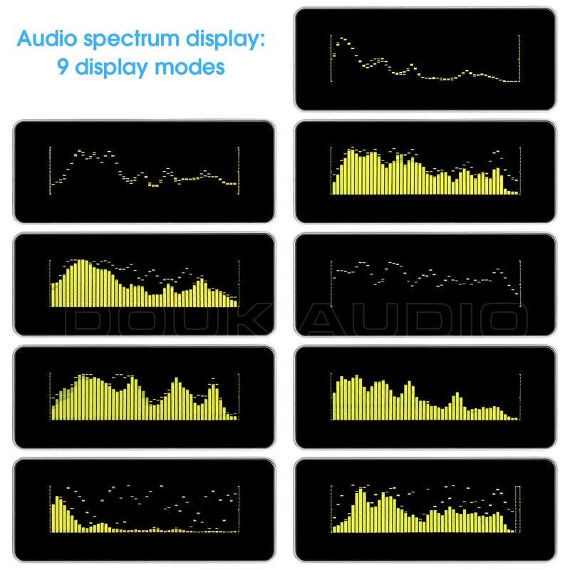Hi-end OLED Sound Level Meter Audio Spectrum Analyzer Dot Matrix Digital Clock gallery