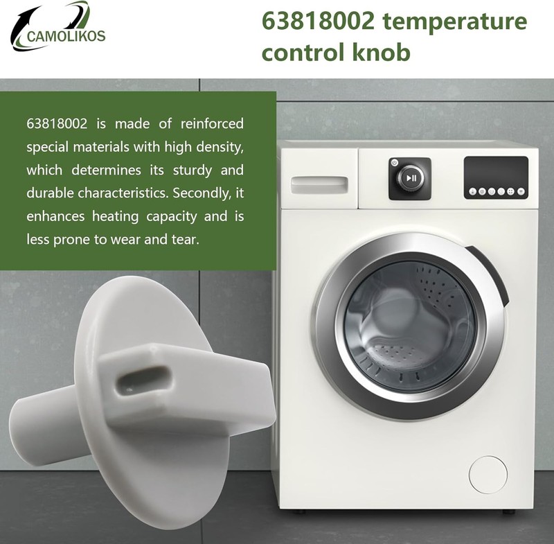 Compact D-Shape 63818002 Temp Control Knob - Reliable Heater Replacement gallery